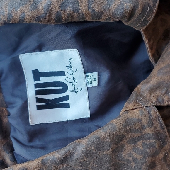 Kut from the Kloth Leopard Print Moto Jacket M - Picture 3 of 7